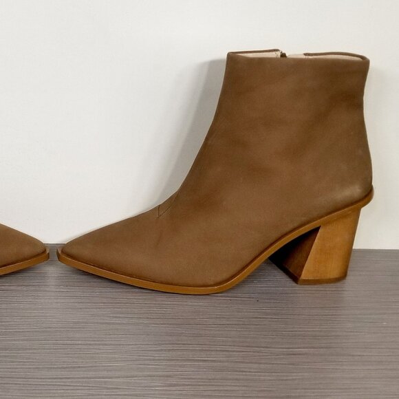1 State Kelte Pointed Toe Bootie, Tan Leather, Womens Size 6 M / 36.5 - Picture 9 of 13